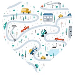 Cute-children-s-seamless-pattern-with-cars-road-park-houses-white-background-illustration-town Wooden Puzzle Heart by uniart180623