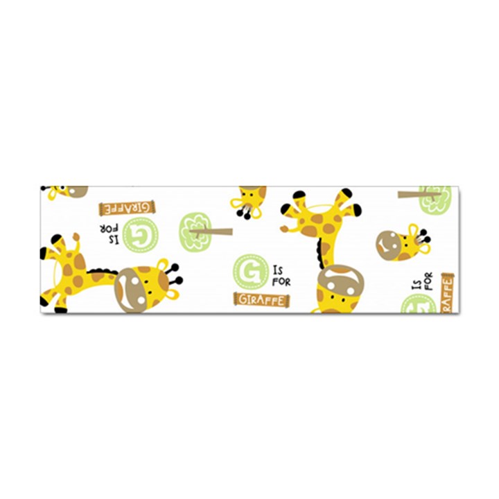 Vector-pattern-with-cute-giraffe-cartoon Sticker Bumper (100 pack)