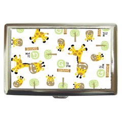 Vector-pattern-with-cute-giraffe-cartoon Cigarette Money Case by uniart180623