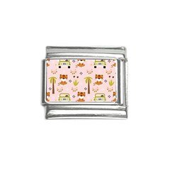 Cute-tiger-car-safari-seamless-pattern Italian Charm (9mm) by uniart180623