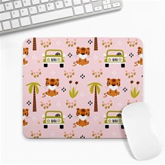 Cute-tiger-car-safari-seamless-pattern Large Mousepad by uniart180623