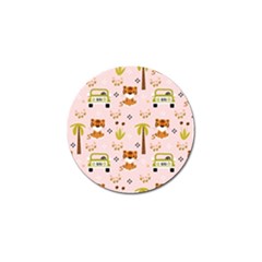 Cute-tiger-car-safari-seamless-pattern Golf Ball Marker (4 Pack) by uniart180623