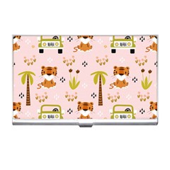 Cute-tiger-car-safari-seamless-pattern Business Card Holder by uniart180623