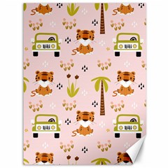 Cute-tiger-car-safari-seamless-pattern Canvas 36  X 48  by uniart180623