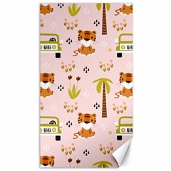 Cute-tiger-car-safari-seamless-pattern Canvas 40  X 72  by uniart180623