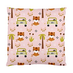 Cute-tiger-car-safari-seamless-pattern Standard Cushion Case (two Sides) by uniart180623