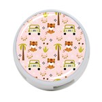 Cute-tiger-car-safari-seamless-pattern 4-Port USB Hub (One Side) Front