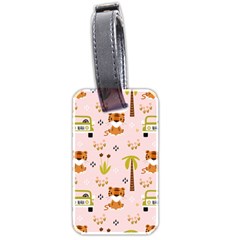 Cute-tiger-car-safari-seamless-pattern Luggage Tag (two Sides) by uniart180623