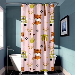 Cute-tiger-car-safari-seamless-pattern Shower Curtain 36  X 72  (stall)  by uniart180623