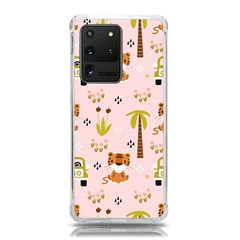 Cute-tiger-car-safari-seamless-pattern Samsung Galaxy S20 Ultra 6 9 Inch Tpu Uv Case by uniart180623