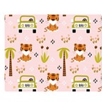 Cute-tiger-car-safari-seamless-pattern Premium Plush Fleece Blanket (Large) 80 x60  Blanket Front