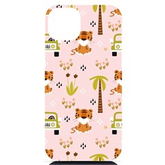 Cute-tiger-car-safari-seamless-pattern Iphone 14 Plus Black Uv Print Case