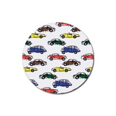 Cars-pattern Rubber Round Coaster (4 Pack)