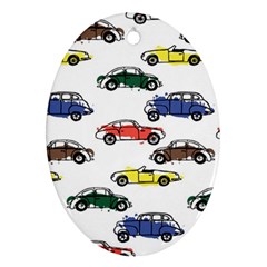 Cars-pattern Oval Ornament (two Sides) by uniart180623