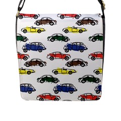 Cars-pattern Flap Closure Messenger Bag (l) by uniart180623