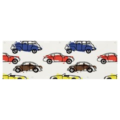 Cars-pattern Banner And Sign 12  X 4 