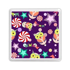 Owl-pattern-background Memory Card Reader (square) by uniart180623