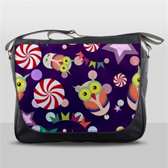 Owl-pattern-background Messenger Bag by uniart180623