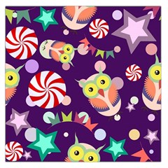 Owl-pattern-background Square Satin Scarf (36  X 36 ) by uniart180623