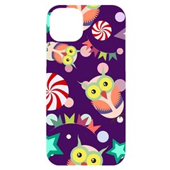 Owl-pattern-background Iphone 14 Plus Black Uv Print Case by uniart180623