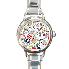 Animals-pattern Round Italian Charm Watch