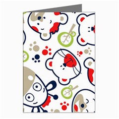 Animals-pattern Greeting Cards (pkg Of 8)