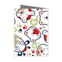 Animals-pattern Mini Greeting Cards (pkg Of 8)