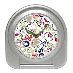 Animals-pattern Travel Alarm Clock by uniart180623