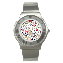 Animals-pattern Stainless Steel Watch