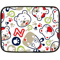 Animals-pattern Two Sides Fleece Blanket (mini) by uniart180623