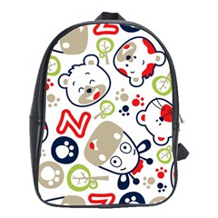 Animals-pattern School Bag (large)