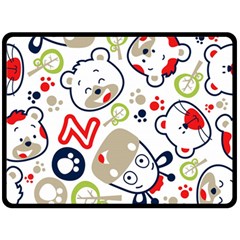 Animals-pattern Fleece Blanket (large)