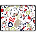 Animals-pattern Fleece Blanket (Large) 80 x60  Blanket Front