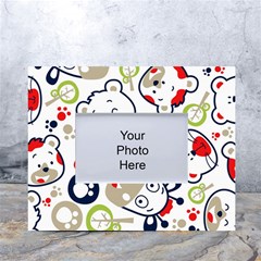 Animals-pattern White Tabletop Photo Frame 4 x6  by uniart180623