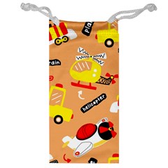 Seamless-pattern-cartoon-with-transportation-vehicles Jewelry Bag