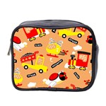 Seamless-pattern-cartoon-with-transportation-vehicles Mini Toiletries Bag (Two Sides) Front