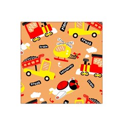 Seamless-pattern-cartoon-with-transportation-vehicles Satin Bandana Scarf 22  X 22  by uniart180623