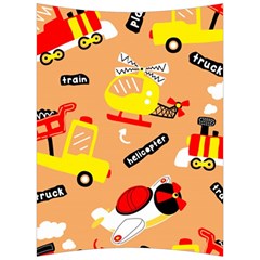 Seamless-pattern-cartoon-with-transportation-vehicles Back Support Cushion by uniart180623