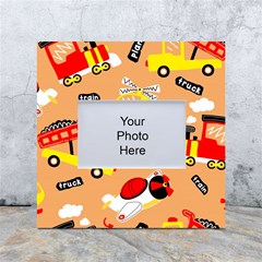 Seamless-pattern-cartoon-with-transportation-vehicles White Box Photo Frame 4  X 6  by uniart180623