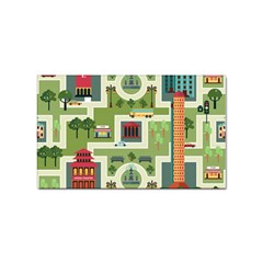 City-seamless-pattern Sticker (rectangular) by uniart180623