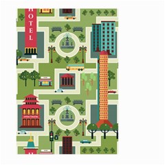 City-seamless-pattern Large Garden Flag (two Sides) by uniart180623