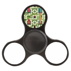 City-seamless-pattern Finger Spinner by uniart180623