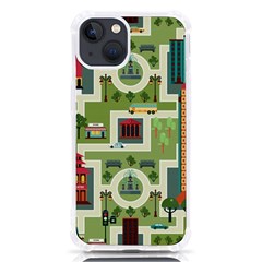 City-seamless-pattern Iphone 13 Tpu Uv Print Case