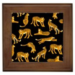 Seamless-exotic-pattern-with-tigers Framed Tile Front