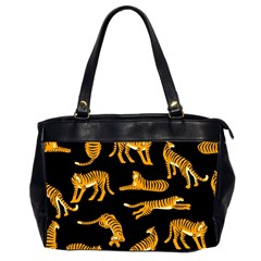 Seamless-exotic-pattern-with-tigers Oversize Office Handbag (2 Sides) by uniart180623