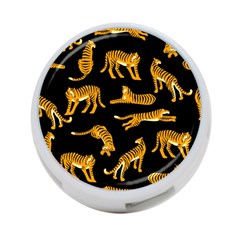 Seamless-exotic-pattern-with-tigers 4-port Usb Hub (two Sides) by uniart180623