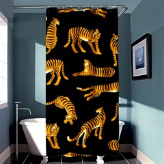 Seamless-exotic-pattern-with-tigers Shower Curtain 36  X 72  (stall)  by uniart180623