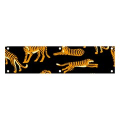 Seamless-exotic-pattern-with-tigers Banner And Sign 4  X 1 