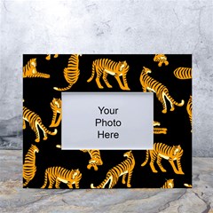 Seamless-exotic-pattern-with-tigers White Tabletop Photo Frame 4 x6  by uniart180623