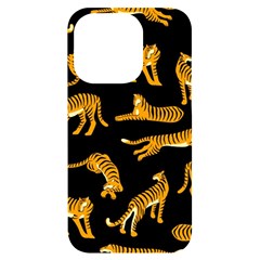 Seamless-exotic-pattern-with-tigers Iphone 14 Pro Black Uv Print Case by uniart180623